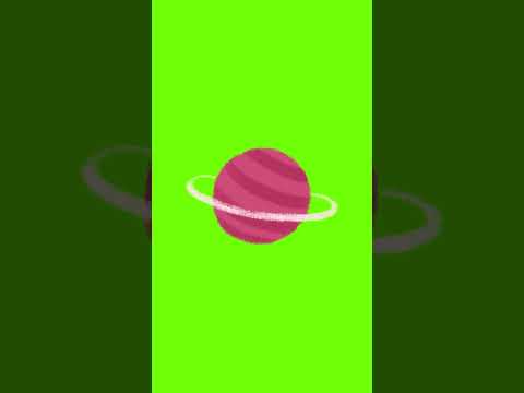 Cartoon Planet Animation on Greenscreen | Perfect for Video Editing