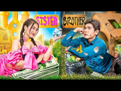 Rich Sister Vs Poor Brother! Rich Girl Suddenly Became Homeless Girl