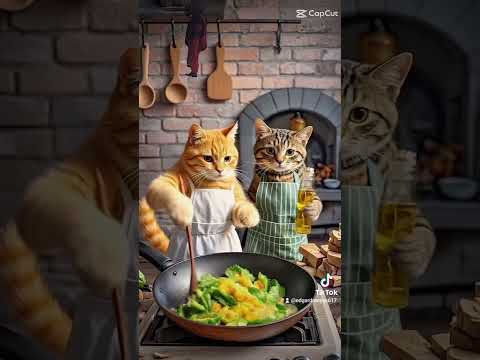 #funny cats cooked 🍴