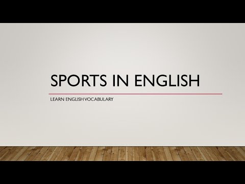 Sports vocabulary and speaking video