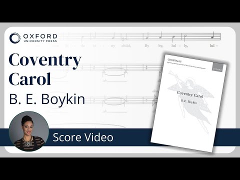 B. E. Boykin – Coventry Carol | Score Video