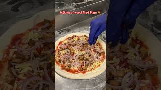 Making of Wood Fired Pizza 🍕 #youtubeshorts #pizza #pizzashort #pizzamaking