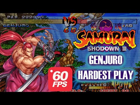 Samurai Shodown 3 Genjuro Playthrough Hardest