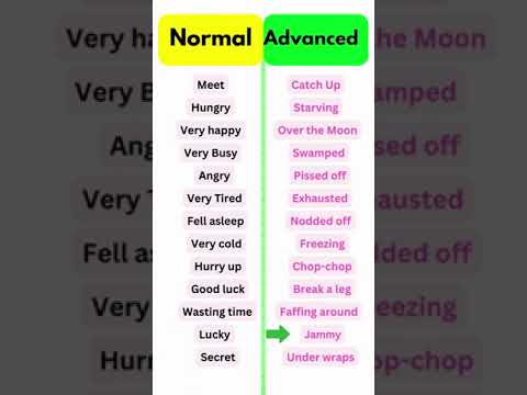 Upgrade Your English Vocabulary: Normal vs. Advanced Words! #words