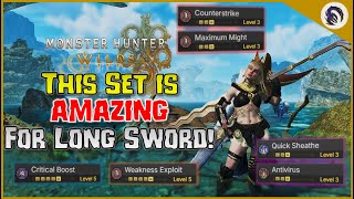 THIS SKILL is OP on LONG SWORD!! [MH Wilds - HR40+ Set Guide]