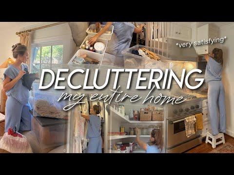 DECLUTTERING OUR ENTIRE HOME | organizing, simplifying, & refreshing our home *very satisfying*