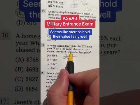 ASVAB Arithmetic Reasoning answers walkthrough 16