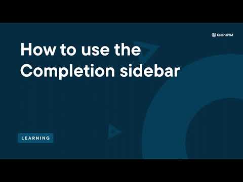 How to use the completion sidebar