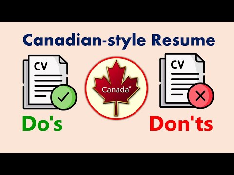 How to Write CANADIAN-STYLE RESUME / Do's and Don'ts Resume Writing Tips / Canadian CV Format