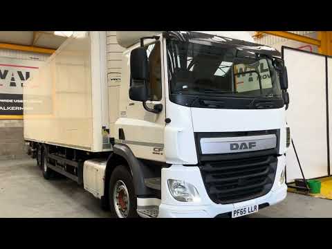 New In Stocklist: DAF CF290 *EURO 6*, 6X2 26 TONNE INSULATED FRIDGE/FREEZER – 2016 – PF65 LLR