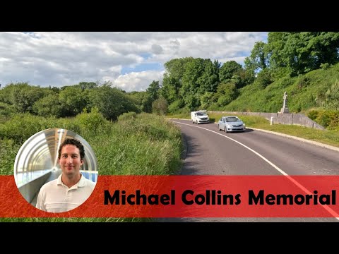 Driving by Michael Collins Memorial (Cuimhneachán Mhichíl Uí Choileáin) on L2011 in Co. Cork Ireland