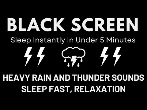 Goodbye Anxiety | Heavy Rain And Thunderstorm For Comfort | Peace And Relaxation