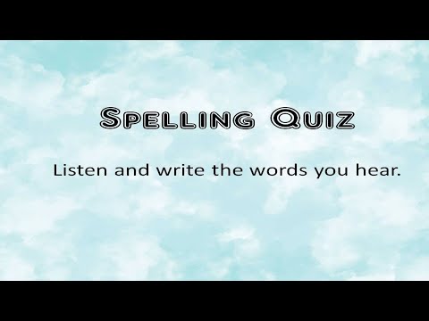 Simple Spelling Quiz  - Learn English