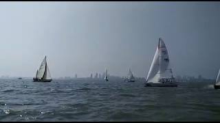 Sailing in Mumbai Harbour - National Sailing Championship 2018