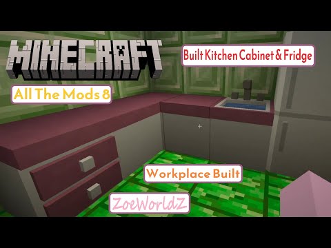 MINECRAFT - Built Kitchen Cabinet & Fridge & Workplace Done - 5