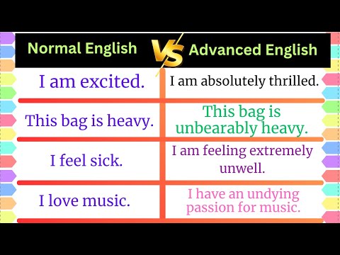 Normal vs Advanced English Sentences | Upgrade Your English Normal vs  Advanced Phrases