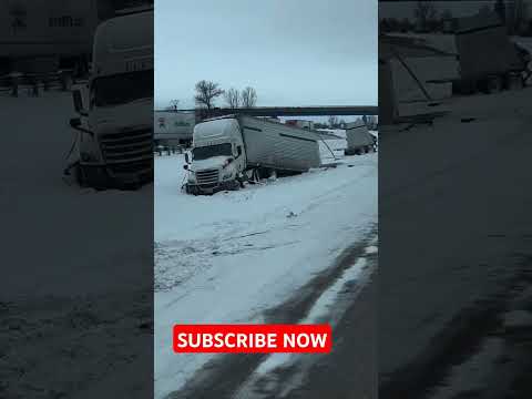 TRUCKING Episode  | Some trucker decided  to have a snow party all across the Highway. 2