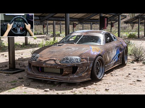 Rebuilding Toyota Supra MK4 Formula Drift Forza Horizon 5 Logitech G29 Stering Wheel Gameplay