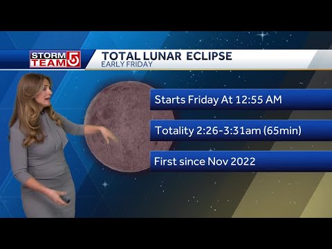 Cloudy skies may obscure Thursday's lunar eclipse