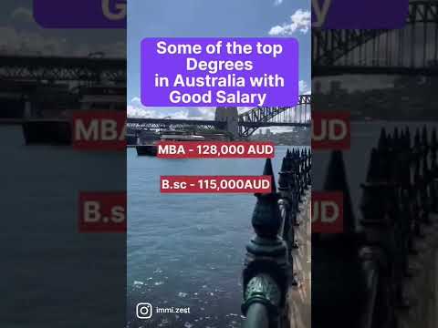 Top degrees in Australia with good salary 👍