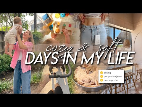 DAYS IN MY LIFE | postpartum jean shopping, marriage real talk, baking cinnamon rolls, & organizing!