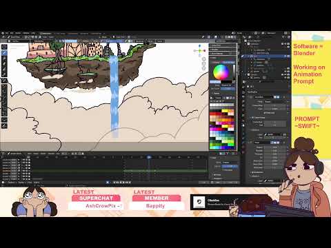 Animating Backgrounds in Blender Grease Pencil // Fighter - Jack Stauber