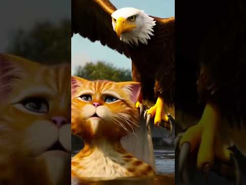 “An Eagle, A Hungry Cat ” #animaltales #animals #interestingfacts #bravecat