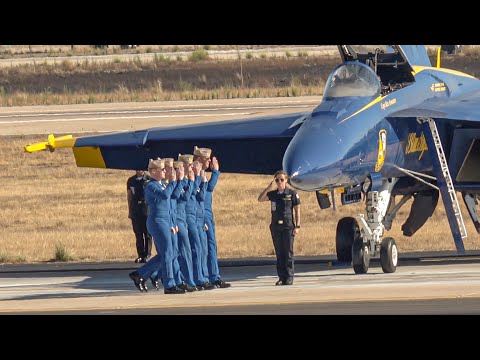 Blue Angels at Americas Airshow 2024 with incredible close formation flying and pilot walk ins - 4K