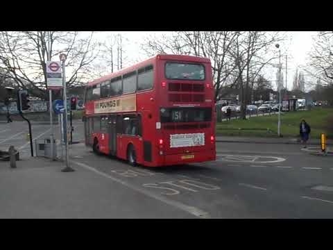 Optare Olympus Trident Go Ahead London DOE50 LX09AYA on a Route 151 Leaves at Worcester Park Station