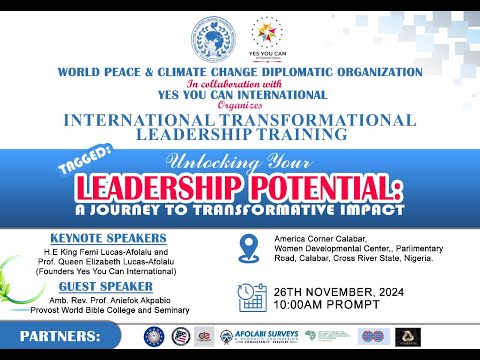 FULL VIDEO - WPCCDO & YYCI Transforming Leadership Conference at Calabar, Cross Rivers State, nig.