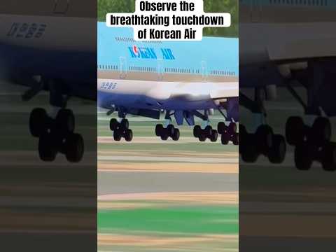 Korean Air Breathtaking Touchdown #koreanair #aviation #planespotting