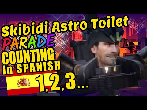 Skibidi Astro Toilet Teaching to Count 1 to 20 in Spanish Language and Number Video for Kids