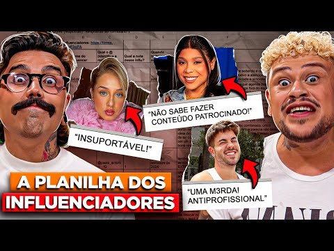 NOSSA OPINIÃO SINCERA SOBRE A PLANILHA DOS INFLUENCIADORES | Diva Depressão