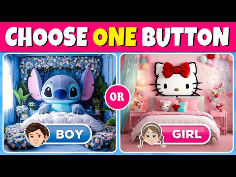 Choose One Button! 🤩 GIRL or BOY Edition 💙❤️ Quiz Rainbow