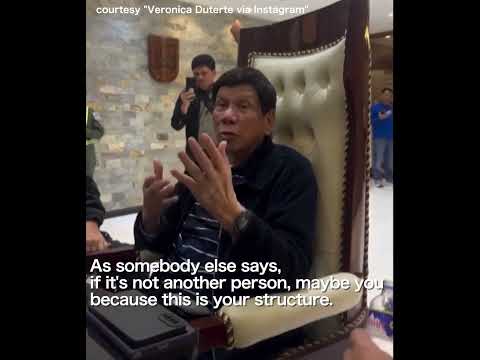 Arrested ex-Philippines president DUTERTE's first words as posted by his daughter via IG