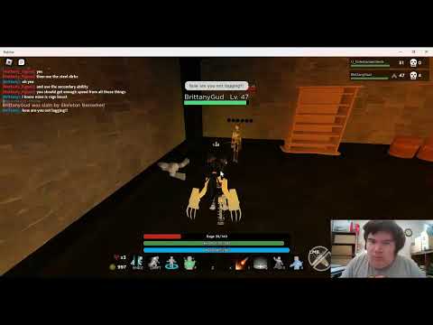 Playing Roblox Rogue Nightmare (so much fun)