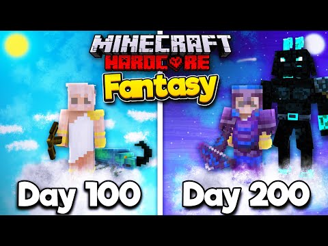 I Survived 200 Days in a FANTASY WORLD in Hardcore Minecraft... Here's What Happened