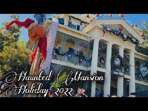 [4K] Haunted Mansion Holiday 2022 Full Ridethrough at Disneyland CA