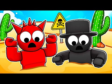 Can RED & BLACK SPRUNKI ESCAPE ALL QUICKSAND TRAPS In Roblox