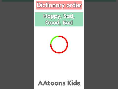 Dictionary Order | Word Order