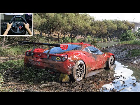 Rebuilding Ferrari 488 GTE Competizione - Forza Horizon 5 Logitech G29 Stering Wheel Gameplay