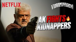 Ajith Kumar GOES WILD in This MASSY Car Fight Ft. Arav & Gang🔥 | Vidaamuyarchi | Netflix India