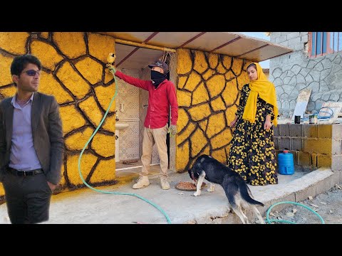 Nomadic Life: A Day with  Nomadic Couple Mohammad & and Zeinab: Painting of a Nomadic House 🌈🏕️