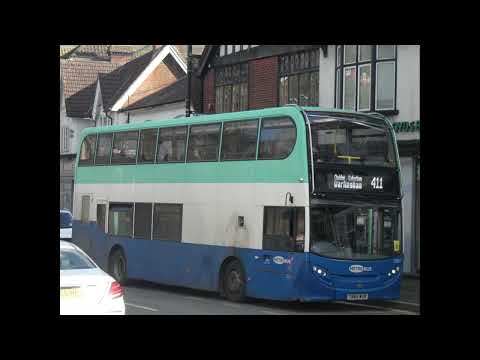 Enviro 400 Scania N230UD ExSouthdown PSV 501, Metrobus 6987 YN66WUB on a 411 Leaving at Caterham Stn