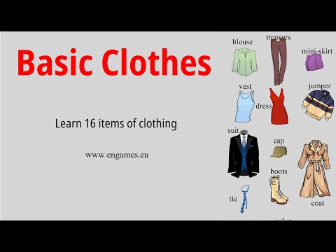 Clothes  - Learn16 Items of Clothing - elementary level