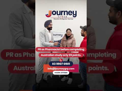 PR as Pharmacist before completing Australian study only 65 points