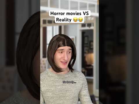 Horror movies VS reality 😂 What would you do? #shorts #funny #comedy