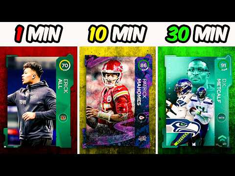 1 Minute vs 10 Minute vs 30 Minute Madden Teams!