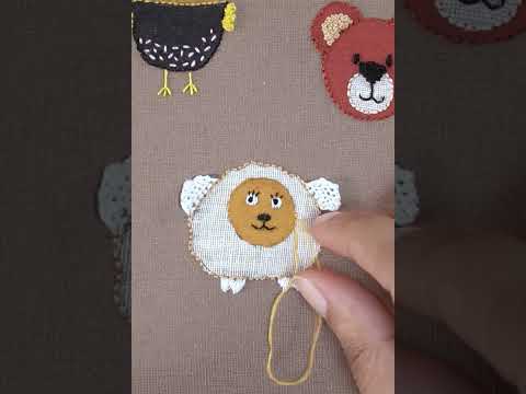 Embroidery animal art  #embroideryart #crafts