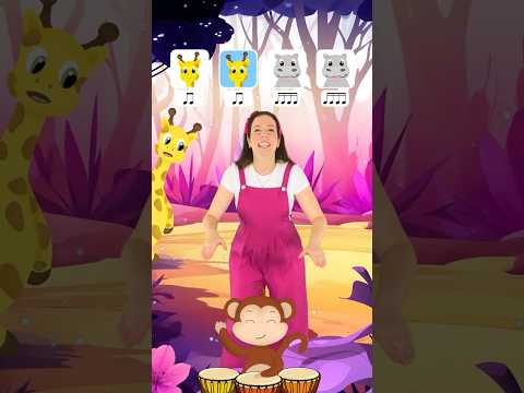 Rhythm clap along for kids/beginners 🐵 #rhythm #challenge #kids #music #learn #game